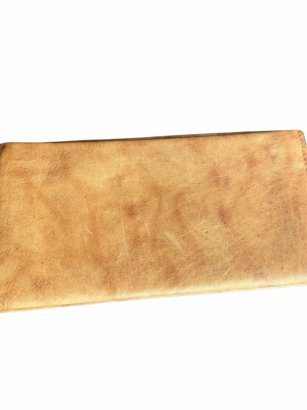 Vintage Cartier Paris Leather Tan Beige Long Continental Flap Wallet 7.5x4in